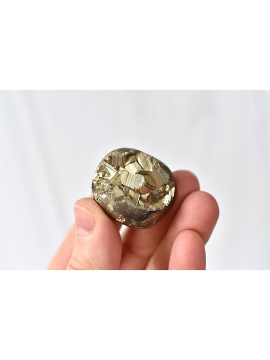 Open Heart Apothecary Gold Pyrite Crystals Tumbled Stones For Manifestation | Spiritual