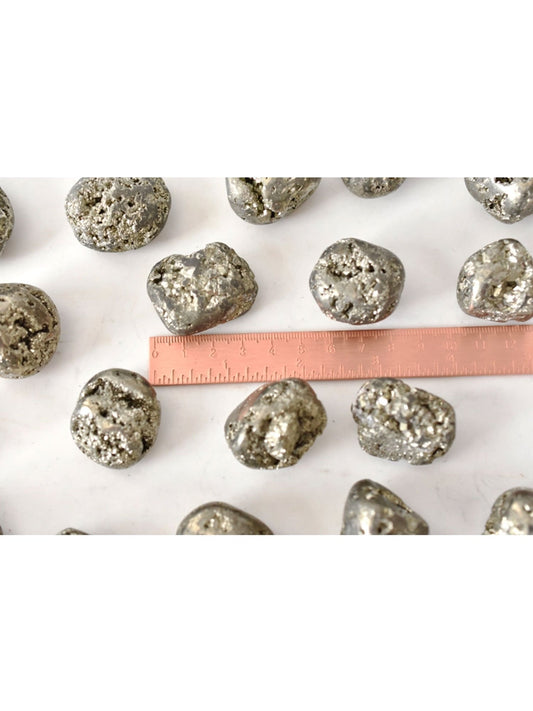 Open Heart Apothecary Gold Pyrite Crystals Tumbled Stones For Manifestation | Spiritual