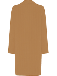 Gestructureerde veganistische wollen jas 