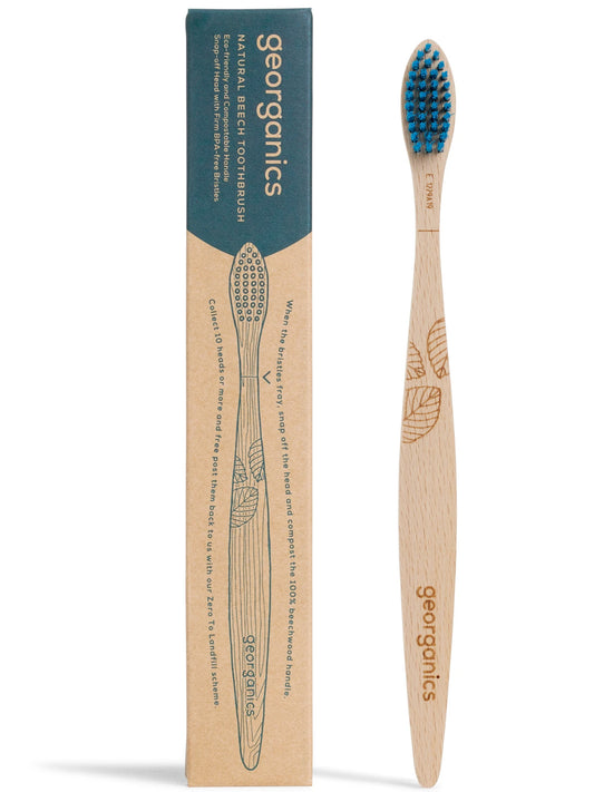 Georganics Beech Toothbrush Firm Bristles | Will's Vegan Store