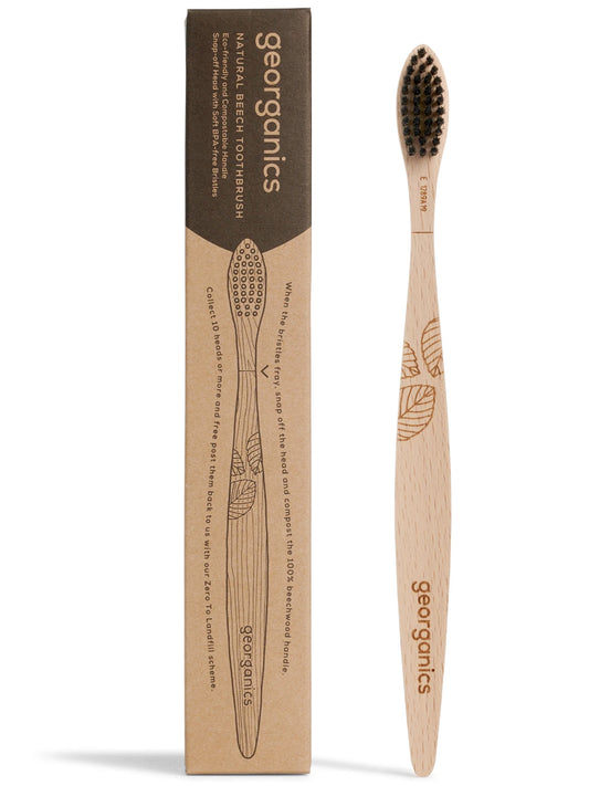 Georganics Beech Toothbrush | Sustainable Vegan Dental Care