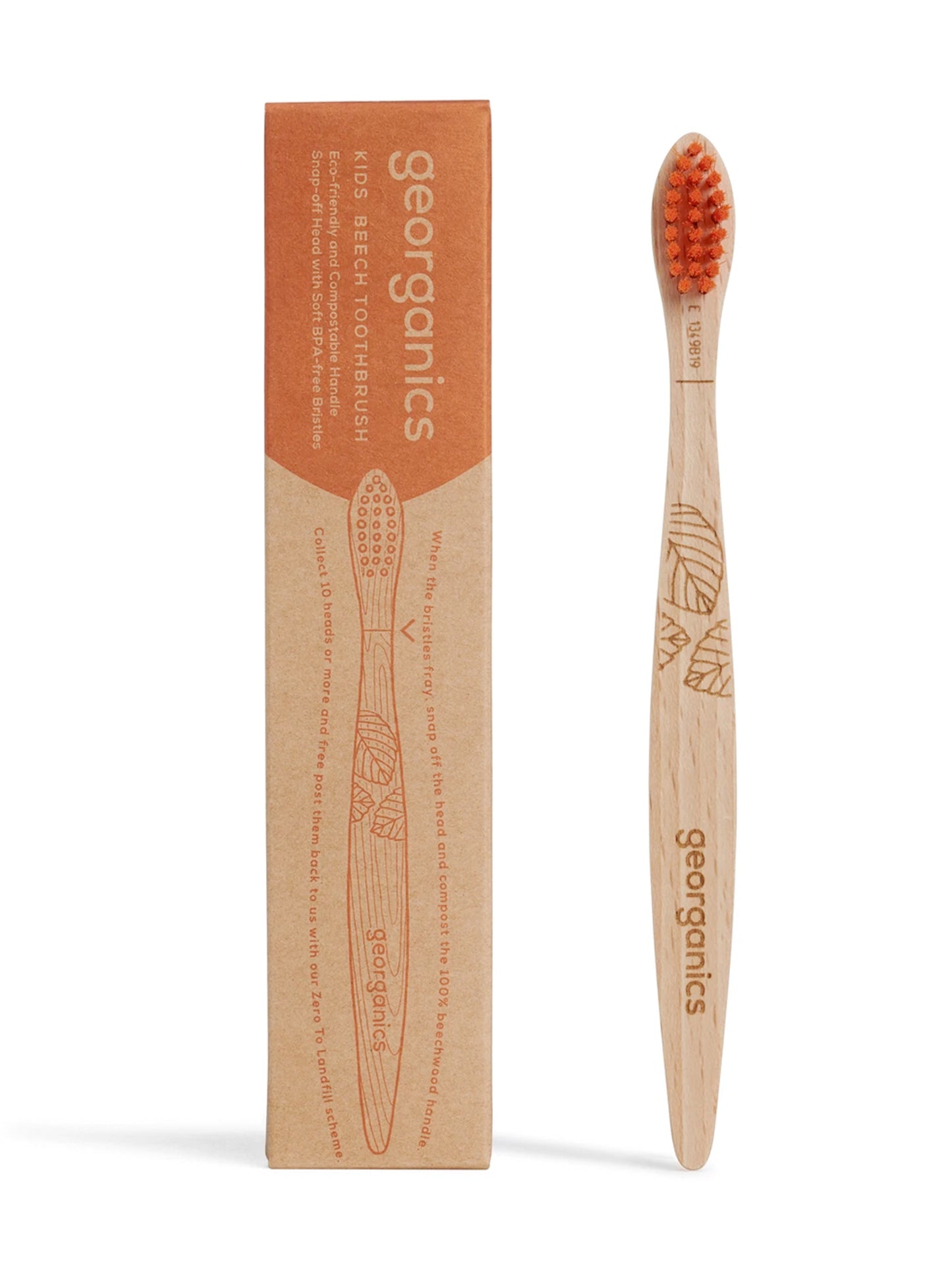 Georganics Beech Toothbrush Kids Bristles | Will's Vegan Store