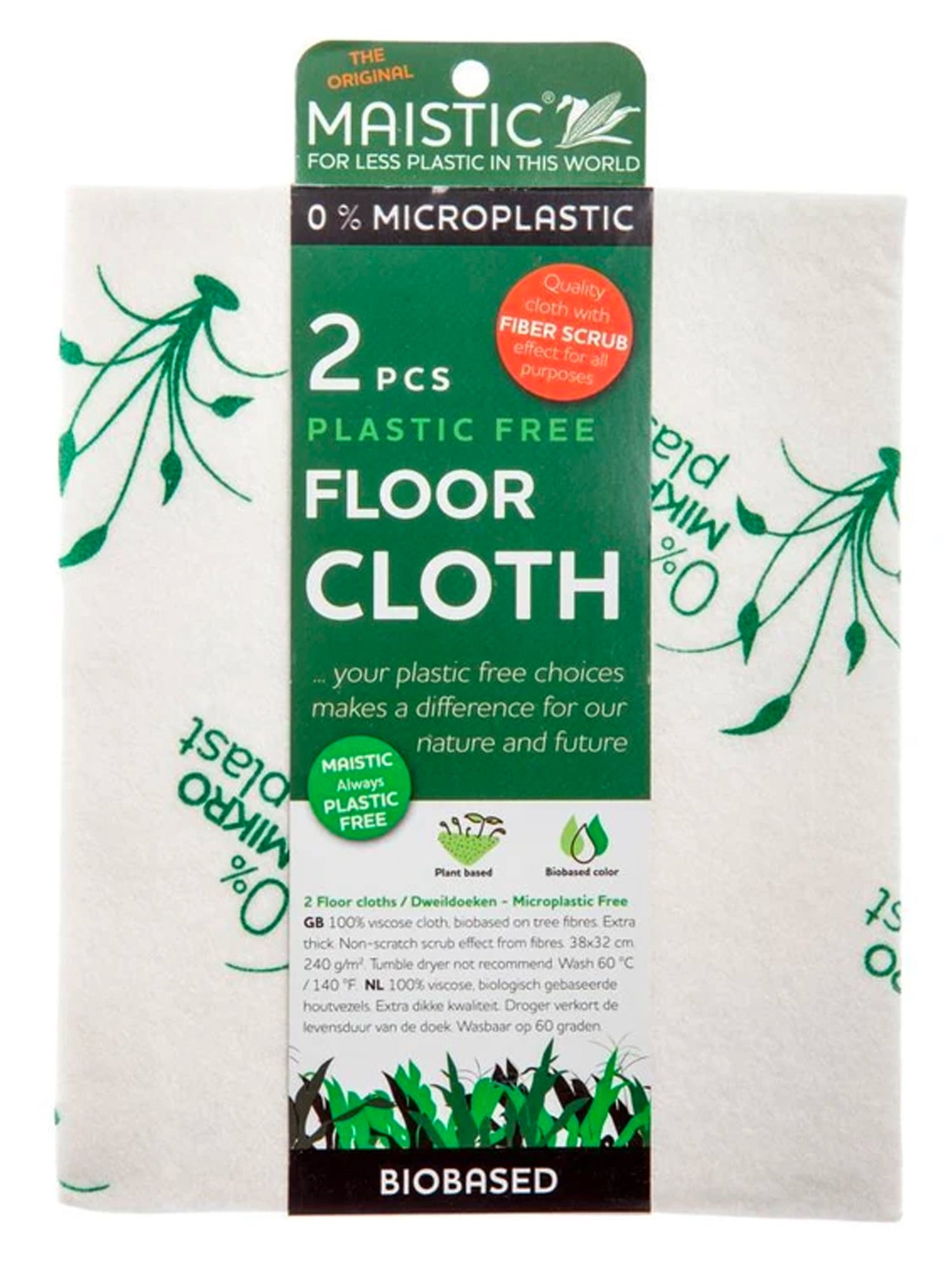 Maistic Micro Plastic Free Floor Cloth 2 Pack | Will's Vegan Store