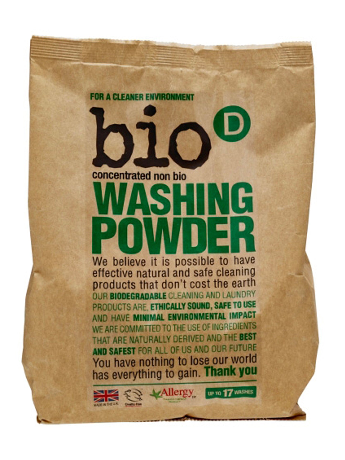 Bio D Washing Powder 1KG | Will's Vegan Store