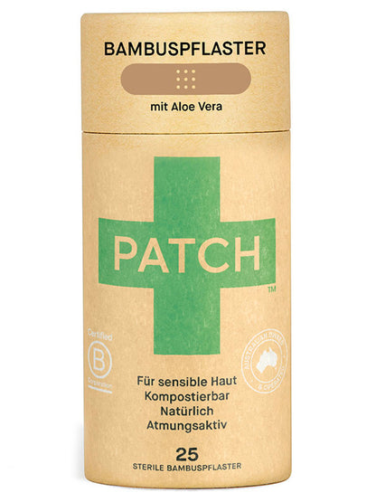 Patch Organic Biodegradable Bamboo Plasters 25 Pack Aloe Vera | Will's Vegan Store