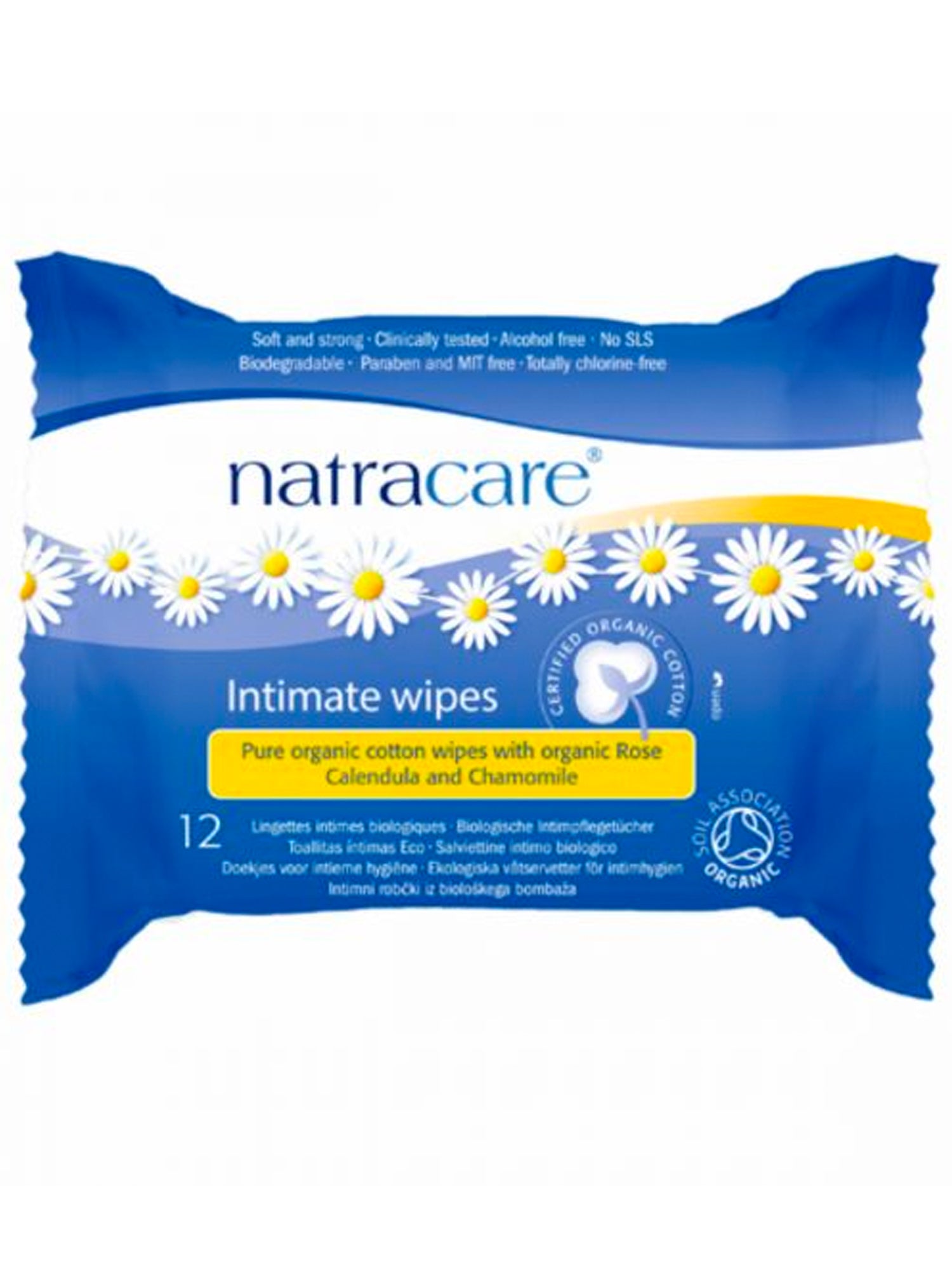 Natracare Organic Intimate Wipes 12 Pack | Will's Vegan Store