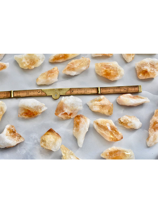 Open Heart Apothecary Raw Citrine Crystal Points Yellow Healing Reiki Mineral | Spiritual