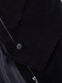 Duffle-coat en laine végétalienne avec peau lainée végétalienne recyclée