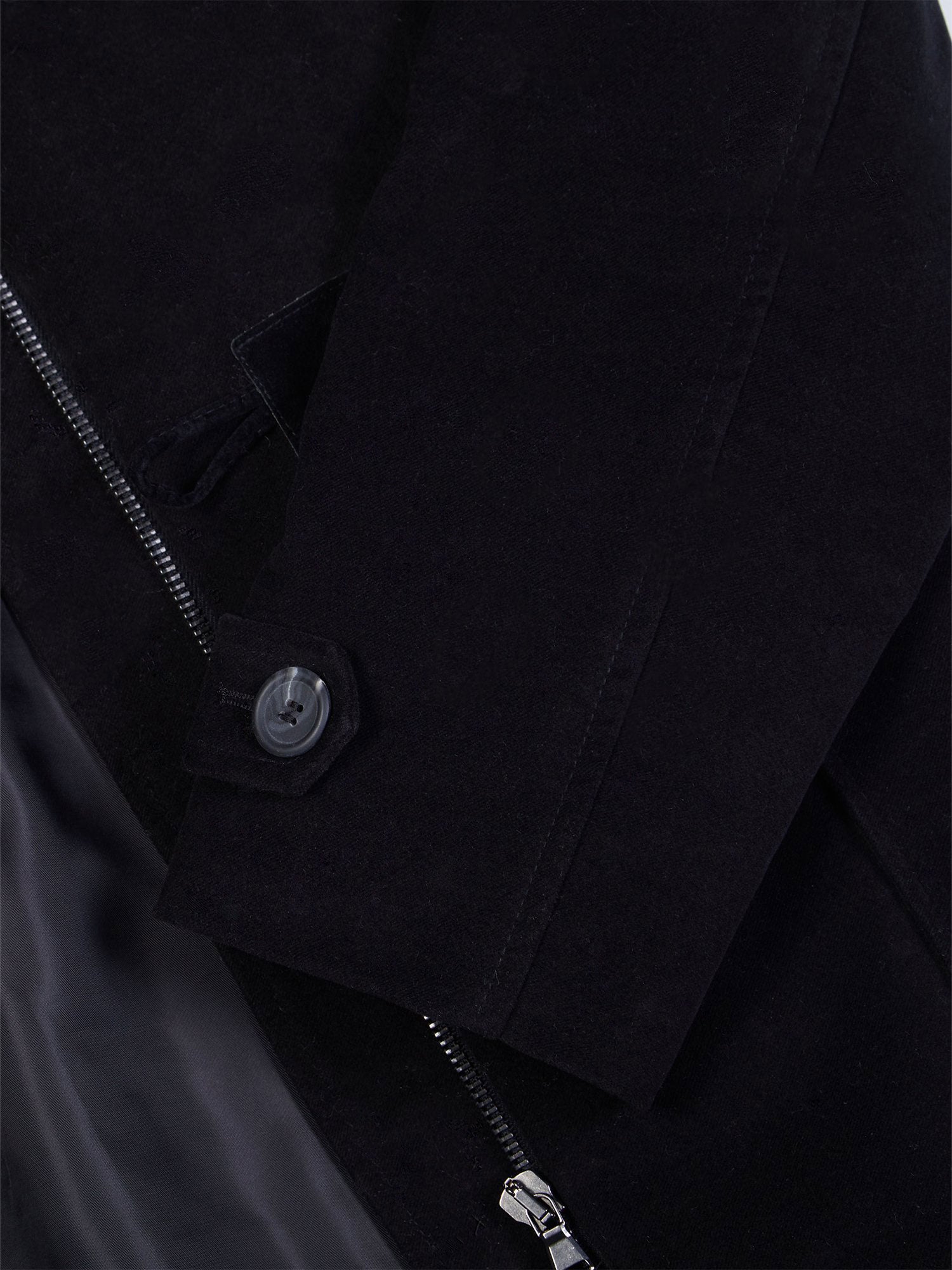 Duffle-coat en laine végétalienne avec peau lainée végétalienne recyclée