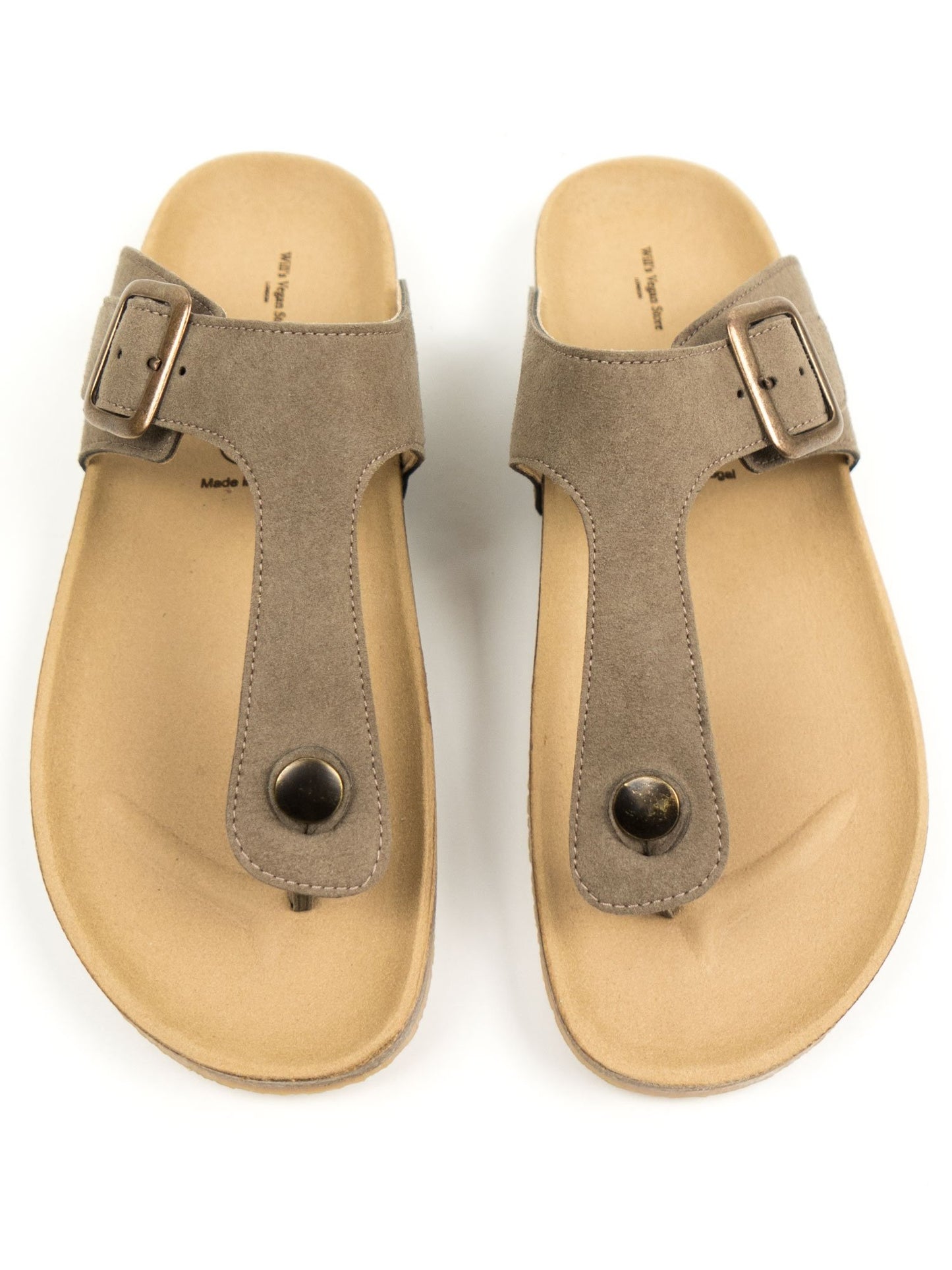 Vegan Men's Toe Peg Footbed Sandals | Will's Vegan Store