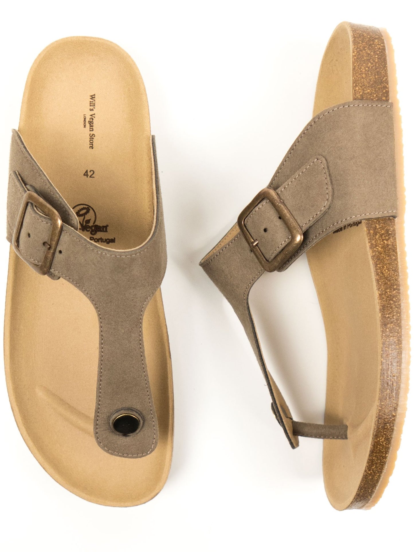 Vegan Men's Toe Peg Footbed Sandals | Will's Vegan Store