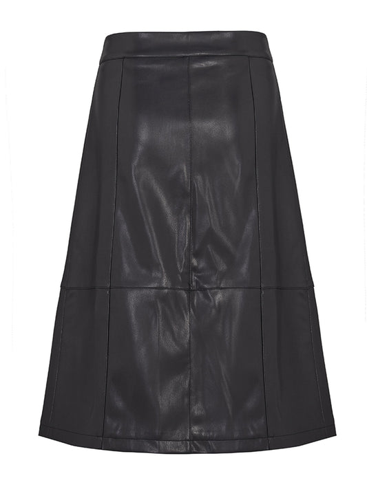 Vegan Leather Wrap Sarong Skirt | 