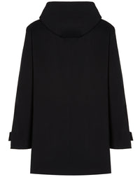 Jas met capuchon van veganistische wol