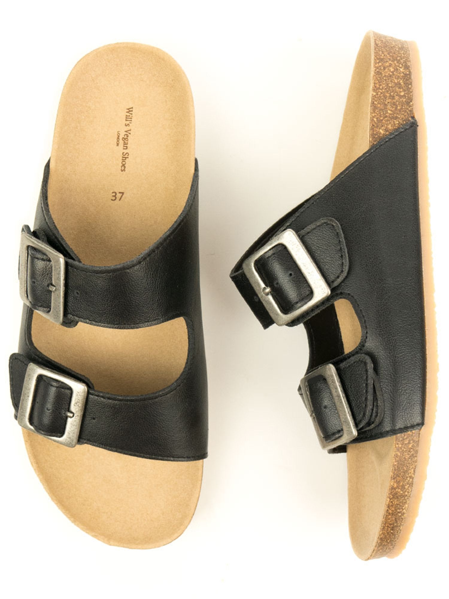 Vegan Men's Two Strap Footbed Sandals | Will's Vegan Store