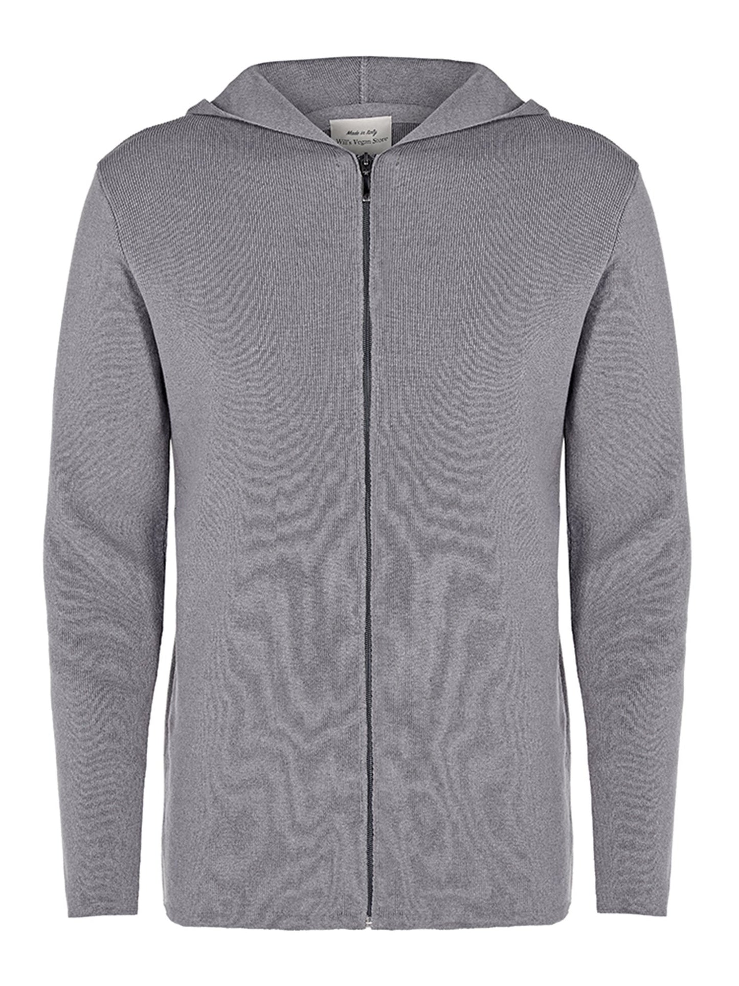 Vegan Men's Recycled Zip Up Knit Hoodie | Will's Vegan Store