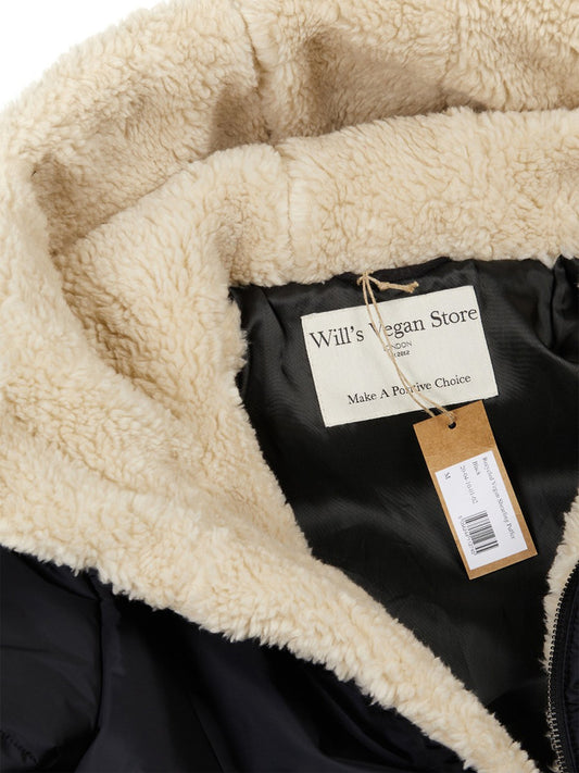 Gerecycleerde veganistische Shearling kogelvis  | Vegan Puffer Jackets