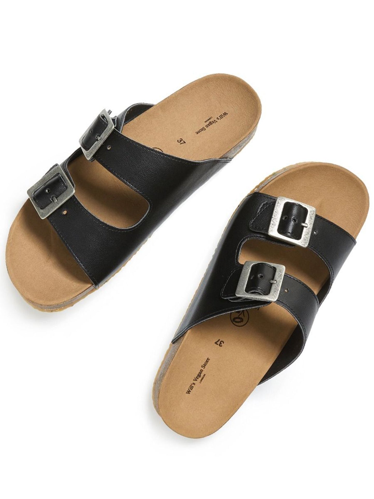 Vegan Women's Two Strap Footbed Sandals | Will's Vegan Store