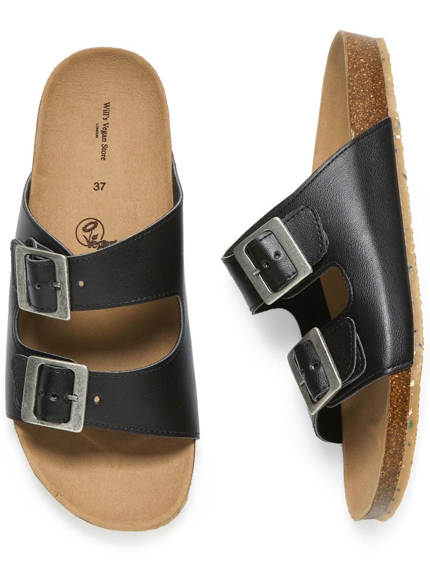 Vegan Women's Two Strap Footbed Sandals | Will's Vegan Store