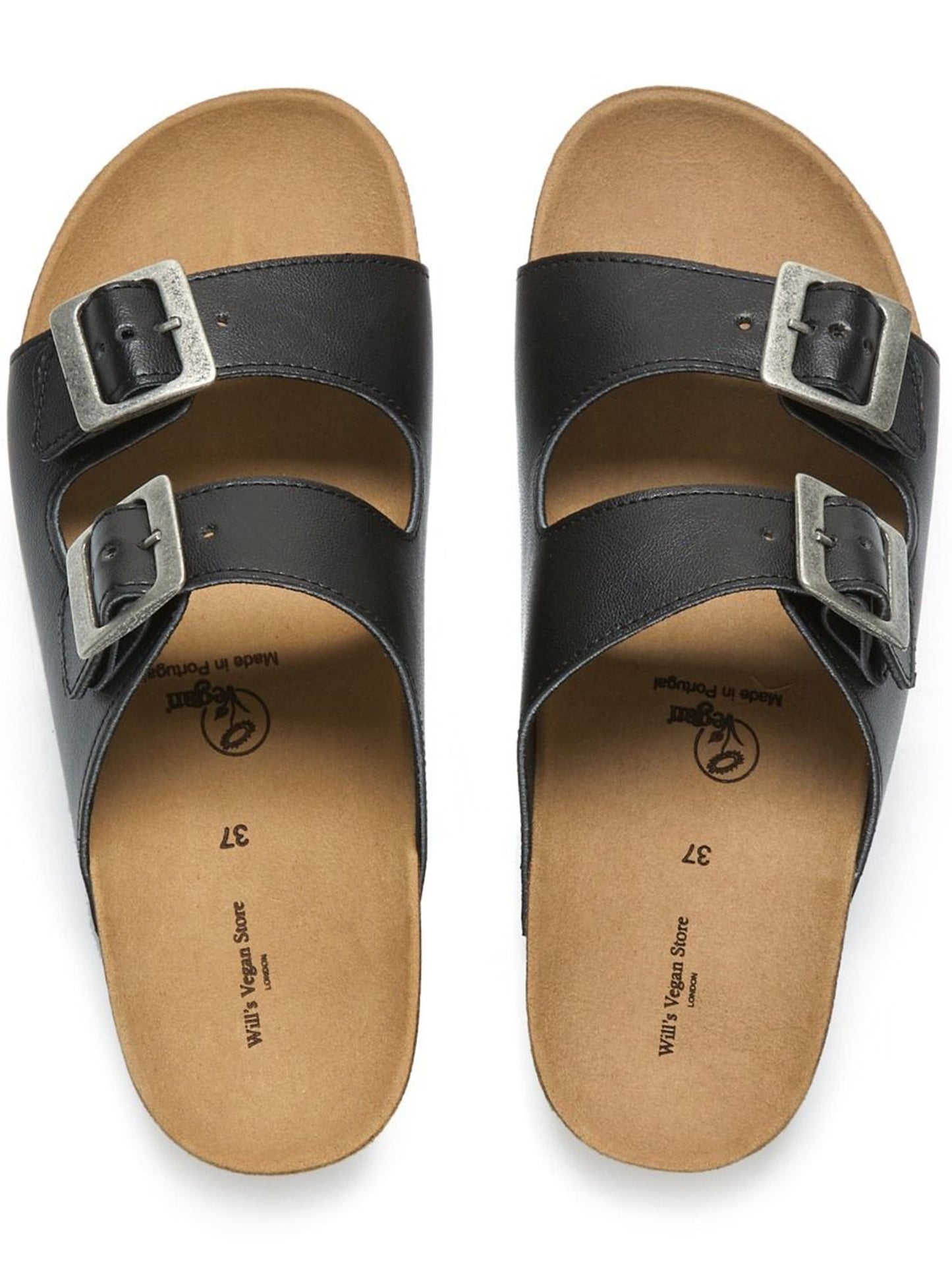 Vegan Women's Two Strap Footbed Sandals | Will's Vegan Store