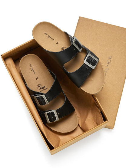 Vegan Women's Two Strap Footbed Sandals | Will's Vegan Store