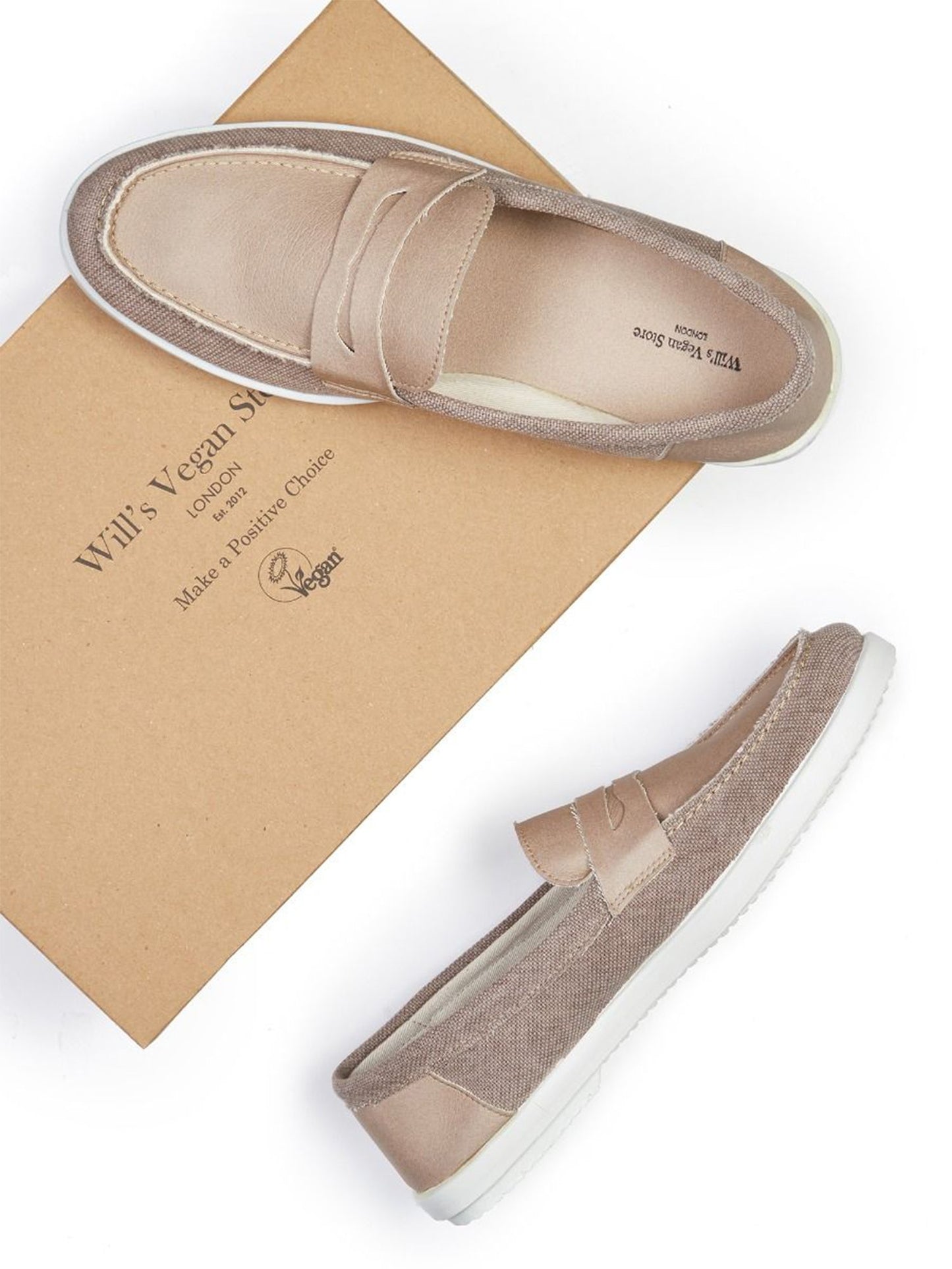 Vegan Men's Recycled Espadrille Penny Loafers | Will's Vegan Store