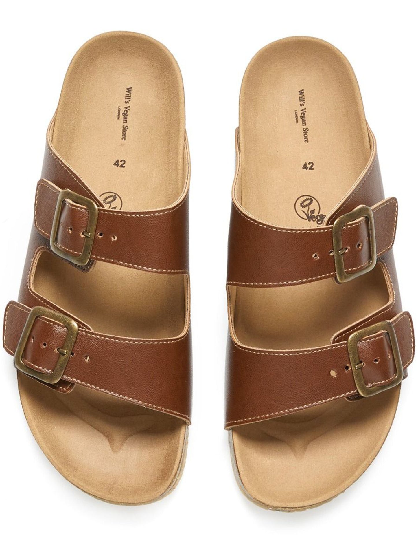 Vegan Women's Two Strap Footbed Sandals | Will's Vegan Store