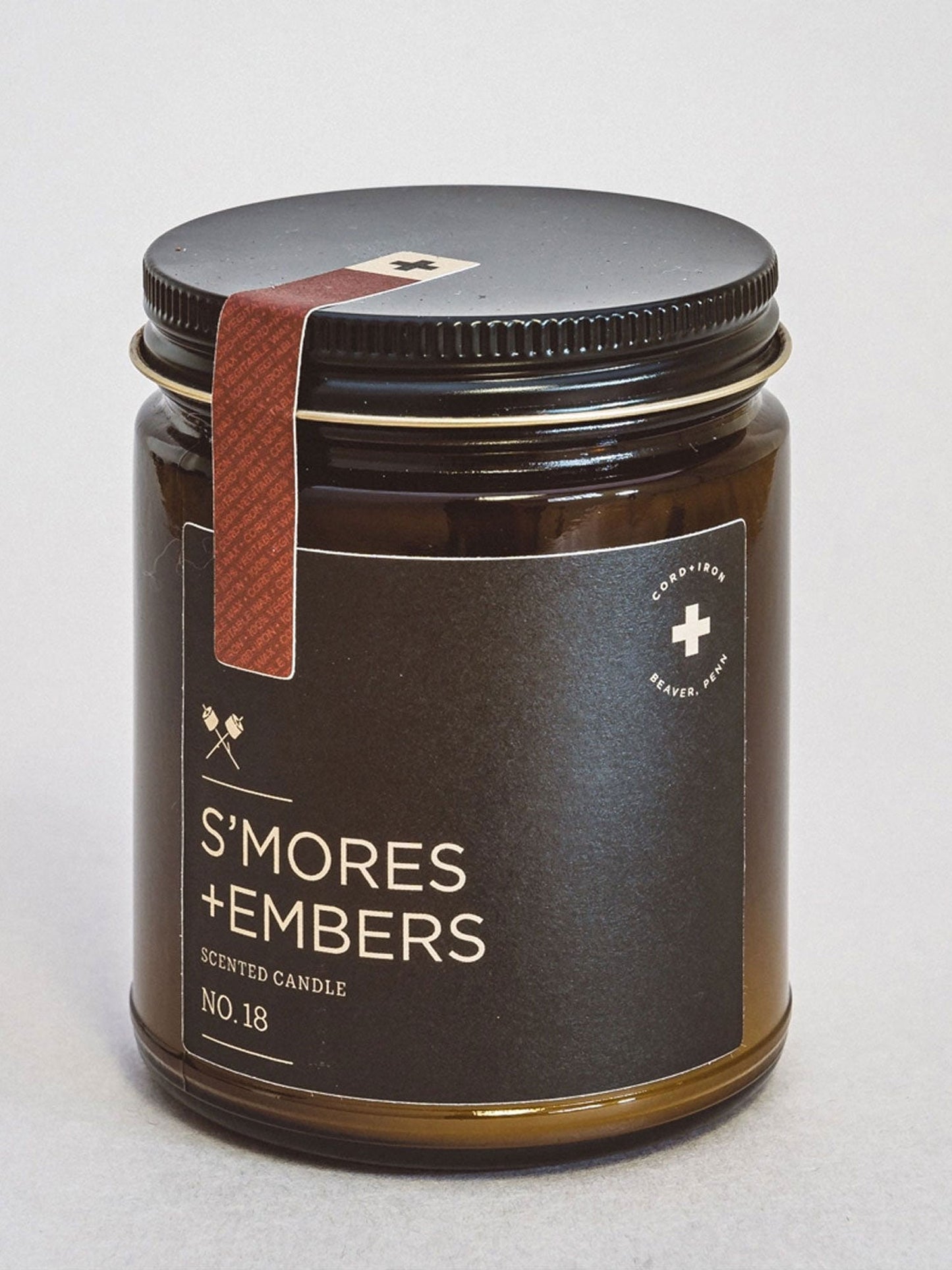 Cord and Iron SMores Embers Soy Candle Amber Jar