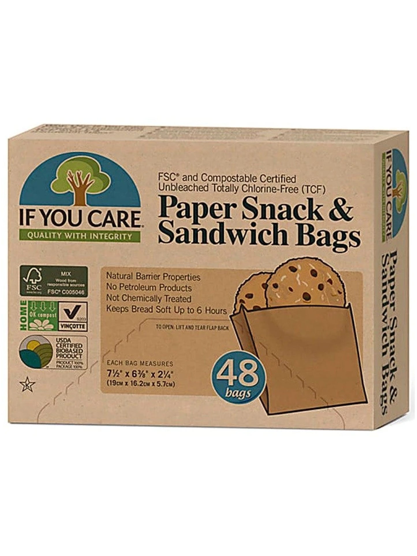 If You Care Sandwich Bags 48 Bags